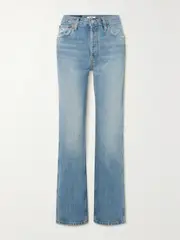 [RE/DONE] RE/DONE - 90s Loose High-rise Straight-leg Jeans - Light denim - 30 30 Blue