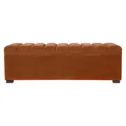 Luxe Living Soho Storage Bench Ottoman in Caramel Velvet