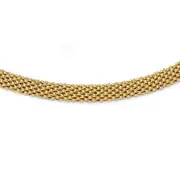Sterling Silver Gold-Tone Polished Mesh Necklace