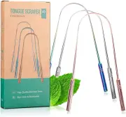 Tongue Cleaner Tongue Scraper Surgical Grade Stainless Steel Tongue Brush Profes