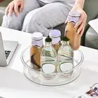 Storage Holder Reusable Storage Clear Turntable Storage Tray Easy to Install