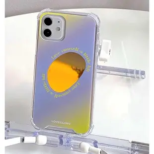 克洛里紫色鏡面原創iPhone14手機殼漸變個性蘋果12適用13promax全包軟殼