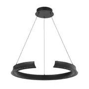 Lucid Black C-Shaped Touch Dimmable CCT LED Pendant Light