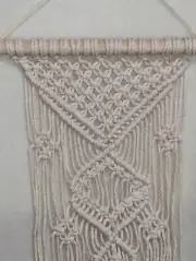 Handmade Macrame Wall Hanging ~ 12" Wide X 28" Long