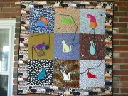 MEOW 44 X 44 Quilted Wall Hanging Kit -- Multi