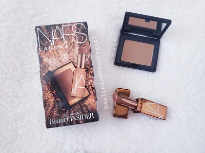New Nars Laguna Lip balm lipstick 0.08oz & Bronzing powder 0.03oz mini set