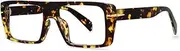 [HCHES] Big Frame Rectangle Men Transparent Glasses Frame Light Eyewear Blocking Glasses