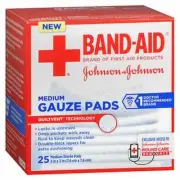 Band-Aid Gauze Pads Medium 25 Each By Band-Aid