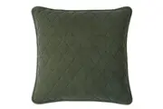 Bianca Lester Square Olive Polyester Velvet Decorative Design Cushion 43cm