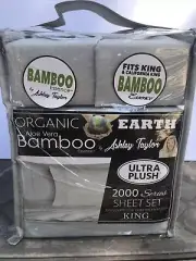 Bed Sheet Set King/Cal King Silver