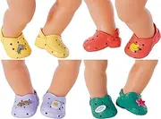 BABY born 831809 Holiday Shoes with Pins 43cm-Four Colourful Decorative Accents-for Toddlers 3 Years & Up-Easy for Small Hands-Promotes Empathy & Social Skills, Assorted