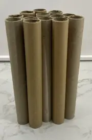 13 Asstd Brown Clean Paper Cardboard Rolls Tubes - School Church Crafts _ DIY
