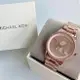 美國百分百【Michael Kors】手錶 MK6863 配件 MK 女錶 大LOGO 不鏽鋼 水鑽 玫瑰金 BK53