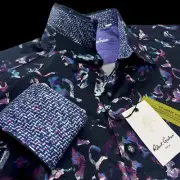 Robert Graham Geometric Colorful Paisley Camo Print Shirt $228 Large