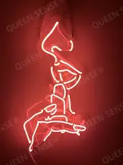 Lips Lipstick Finger Lady Acrylic 24" Neon Lamp Sign Light With Dimmer