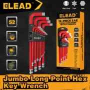ELEAD 13Pc Extra Large Hex Key Set Long Allen Key Wrench Ball End SAE 5/64"-3/4"