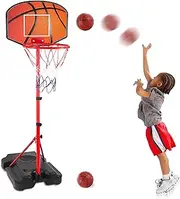 Kids Basketball Hoop for 1 2 3 4 5 6 Year Old Stand Adjustable Height 3.5ft-5.5ft Toddler Indoor Mini Basketball Hoops Goal Ball Games Toys for Girl Boy Age 1-3 2-4 3-5