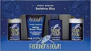 Feather & Down Mothers Day Gifts Bathtime Bliss Gift Set (Shower Cream, Pillow Spray, Bath Essence & Body Lotion) - Bath Set with lavender & chamomile essential oils. Vegan Friendly & Cruelty Free.