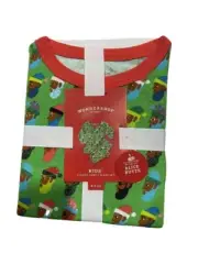 Kids' Multi Santa Print Matching Family Pajama Set - Wondershop Green 6