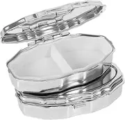 2pcs Box Silver Pp Travel Medication Cases Small Travel Case Iron Cases for Travel Medication Case for Travel