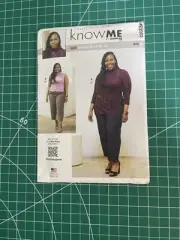 Know Me 2002 Sew Pattern Knit Mock Shirt Top Slimming Jeans Sz 10-18 WOW Cute