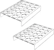 2 Pack 24 Slots Flat Countertop Coffee Pod Holder, K Cup Drawer Holder Organizer