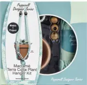 Pepperell Designer Series Macrame Plant Hanger Kit-Mint