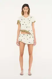 EMBLA BEADED CRUSHED TEE