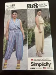 SIMPLICITY PATTERN 9480 JUMPSUIT MISSES SIZES 16 18 20 22 24 UNCUT NEW