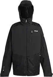 [REGATTA] Men's Highton Stretch III Waterproof Jacket, Black, XL