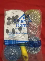 Smart Home Sparkling Scourers With Handle Set