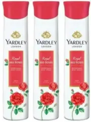 YARDLEY London Royal Red Rose Body Spray - For Women (750 ml, Pack of 3)