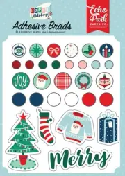 3 Pack Echo Park Decorative Brads-Happy Holidays PH327020