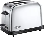 [Russell Hobbs] Victory 23311-56 Toaster [for 2 Slices] Stainless Steel (Extra Wide Toast Slots, 6 Browning Levels + Defrosting & Warming Function, Quick Toast Technology, 1670W)