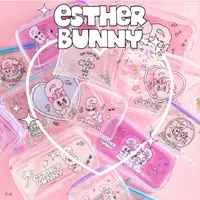 在飛比找蝦皮購物優惠-韓國 艾絲樂小兔 Esther Bunny 透明收納包 化妝