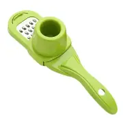 Garlic Press Slicer Cutter Stainless Steel Grinder Non Slip Slicing Kitchen Tool