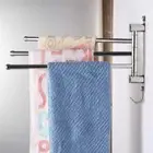 1/2/3 Arm Towel Holder Towel Stand Towel Bar Without Drilling Rotating Fold Rail
