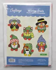 Craftways Winter Owls Plastic Canvas Ornaments Kit