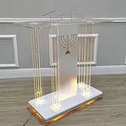Acrylic Podium Pulpit, Church Lectern, Luxury Acrylic Pulpit with Casters Led Lights, Floor Podium, Rolling Podium, Portable Presentation Podium for Conference Room, Church, Psalm, Hotel Pa