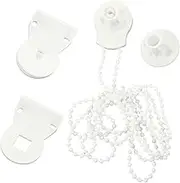2 Sets Curtain Accessories Roller Blind Repair Kit Convenient Chain Screw Cord Roman Blind Clips Blind Repair Clip Transparent Roller Blind Curtain Weights for Pom White
