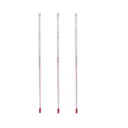3PCS Glass Celsius Thermometer 100 Degree 300mm Laboratory Glassware Red Liquid
