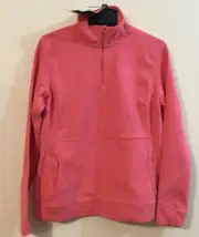 The North Face Womens MILLIE Small Fleece Long Sleeve 1/4 Zip Pink Pearl $75