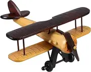 BESTYASH Vintage Wooden Airplane Model Retro Desk Ornament Propeller Craft Table Centerpiece for