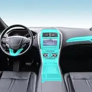 Car Interior Film Dashboard Piano Board Shift Center Console Anti-Scratch Transparent TPU Protection Film Accessories，for Lincoln MKZ 2015-2022 (Style B for LHD)