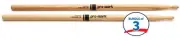 Promark Classic Forward DrumSticks (3-Pair) - Hickory - 5A - Wood Tip