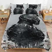 v3056 Bed Sheets Bedding Black Panther Bedding Sets Ultra Soft Skin-Friendly Duvet Cover 3 Piece, Cute Comforter Cover Bed Set for Boys Girls Kids (