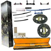 41" Black Minamoto Katana Full Tang Japanese Samurai Sharp Battle Ready Sword
