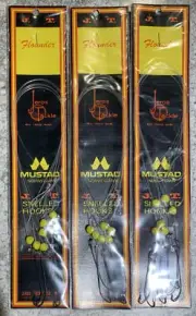 3 Packs JT Jeros Tackle Mustad Flounder Snelled Rigs Size 9