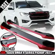 FOR ISUZU D-MAX RG HI-LANDER 2022-2023 SET FRONT GRILLE COVER GLOSS BLACK RED