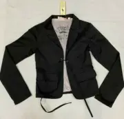 ATTICUS FUMARI BLAZER LADIES BLACK WITH BACKPRINT